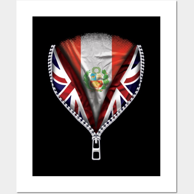 Peruvian Flag  Peru Flag zipped British Flag - Gift for Peruvian From Peru Wall Art by Country Flags